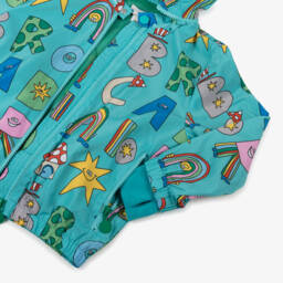 Stella McCartney Kids-Куртка с волшебными буквами аквамарин для мальчиков | Childrensalon Outlet