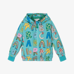 Stella McCartney Kids-Куртка с волшебными буквами аквамарин для мальчиков | Childrensalon Outlet