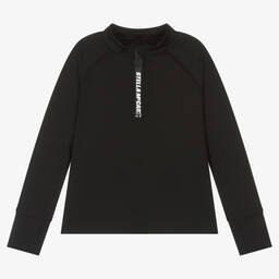 Stella McCartney Kids-Boys Black Active Logo Top | Childrensalon Outlet