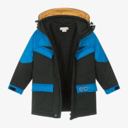 Stella McCartney Kids-معطف بهودي لون أسود وأزرق للأولاد | Childrensalon Outlet
