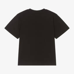 Stella McCartney Kids-Boys Black Cotton 'Happy Holiday' T-Shirt | Childrensalon Outlet