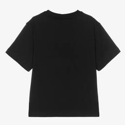 Stella McCartney Kids-Черная хлопковая футболка для мальчиков | Childrensalon Outlet