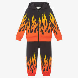 Stella McCartney Kids-Черный спортивный костюм из хлопка | Childrensalon Outlet