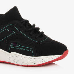 Stella McCartney Kids-Черные кроссовки-носки на шнуровке для мальчиков | Childrensalon Outlet