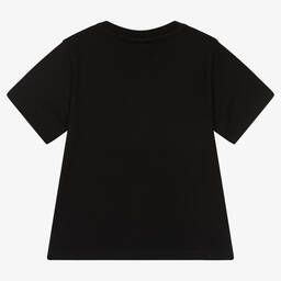 Stella McCartney Kids-Boys Black Organic Cotton Cartoon T-Shirt  | Childrensalon Outlet