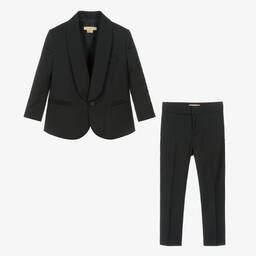 Stella McCartney Kids-بدلة مزيج صوف لون أسود للأولاد | Childrensalon Outlet