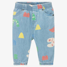 Stella McCartney Kids-Boys Blue Chambray Joggers | Childrensalon Outlet