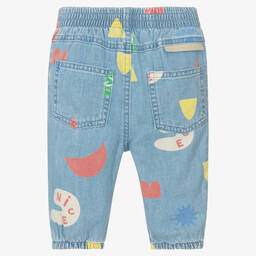 Stella McCartney Kids-Boys Blue Chambray Joggers | Childrensalon Outlet