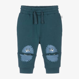 Stella McCartney Kids-Boys Blue Cotton Monster Print Joggers | Childrensalon Outlet