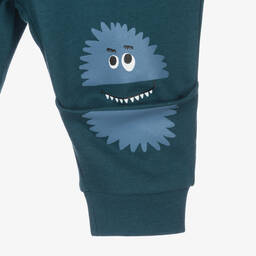 Stella McCartney Kids-Boys Blue Cotton Monster Print Joggers | Childrensalon Outlet