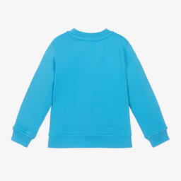 Stella McCartney Kids-سويتشيرت قطن عضوي جيرسي لون أزرق للأولاد | Childrensalon Outlet