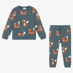 Stella McCartney Kids-Синий спортивный костюм из хлопка | Childrensalon Outlet