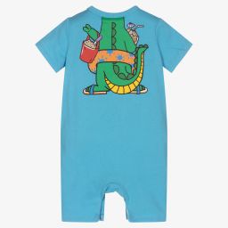 Stella McCartney Kids-Голубой песочник с крокодилом для мальчиков | Childrensalon Outlet