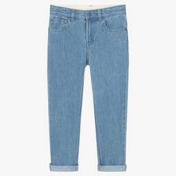 Stella McCartney Kids-جينز قطن دنيم لون أزرق للأولاد | Childrensalon Outlet