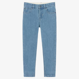 Stella McCartney Kids-جينز قطن دنيم لون أزرق للأولاد | Childrensalon Outlet