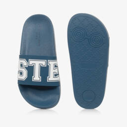 Stella McCartney Kids-Синие сандалии с эмблемой для мальчиков | Childrensalon Outlet