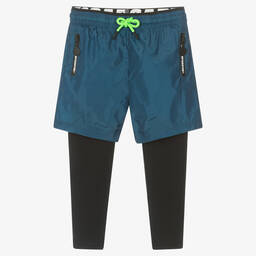 Stella McCartney Kids-Boys Blue Logo Shorts | Childrensalon Outlet