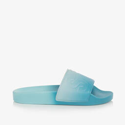 Stella McCartney Kids-شبشب سلايدرز لون أزرق أومبري للأولاد | Childrensalon Outlet