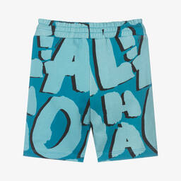 Stella McCartney Kids-Boys Blue Organic Cotton Aloha Shorts | Childrensalon Outlet