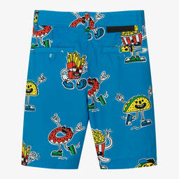 Stella McCartney Kids-Boys Blue Printed Cotton Shorts | Childrensalon Outlet