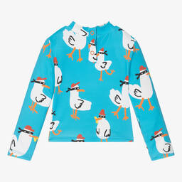 Stella McCartney Kids-Boys Blue Seagull Swim Top (UPF50+) | Childrensalon Outlet