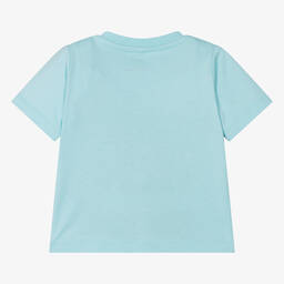 Stella McCartney Kids-Boys Blue Shark Organic Cotton T-Shirt | Childrensalon Outlet