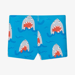 Stella McCartney Kids-Boys Blue Shark Swim Shorts (UPF50+) | Childrensalon Outlet