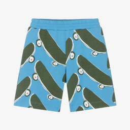 Stella McCartney Kids-Boys Blue Skate Shorts Delight | Childrensalon Outlet