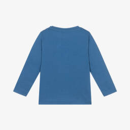 Stella McCartney Kids-Boys Blue Space-Themed Cotton Shirt | Childrensalon Outlet
