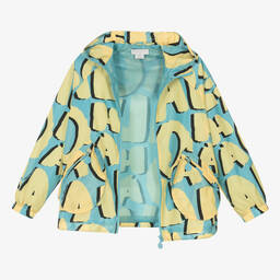 Stella McCartney Kids-Boys Blue & Yellow Hooded Windbreaker Jacket | Childrensalon Outlet