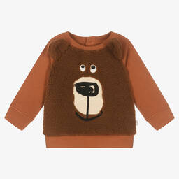 Stella McCartney Kids-Boys Brown Bear Sweatshirt | Childrensalon Outlet