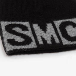 Stella McCartney Kids-Boys Charcoal Logo Knit Beanie | Childrensalon Outlet