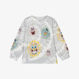 Stella McCartney Kids-Boys Charcoal SpongeBob Tie-Dye Pullover | Childrensalon Outlet