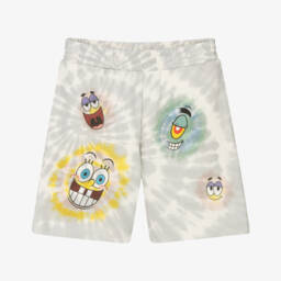 Stella McCartney Kids-Boys Charcoal SpongeBob Tie-Dye Shorts | Childrensalon Outlet
