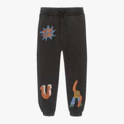 Stella McCartney Kids-Boys Cosmic Print Black Joggers | Childrensalon Outlet