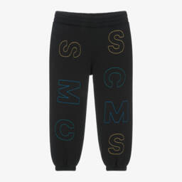 Stella McCartney Kids-Boys Cotton Joggers with SMC Embroidery | Childrensalon Outlet