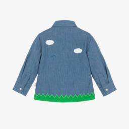 Stella McCartney Kids-Boys Denim Farmyard Shirt | Childrensalon Outlet