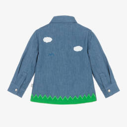 Stella McCartney Kids-Boys Denim Farmyard Shirt | Childrensalon Outlet