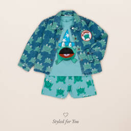 Stella McCartney Kids-جاكيت جينز للأولاد بلمسات ضفدع | Childrensalon Outlet