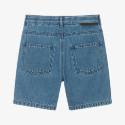 Stella McCartney Kids-Boys Denim Shorts with Cat Embroidery | Childrensalon Outlet