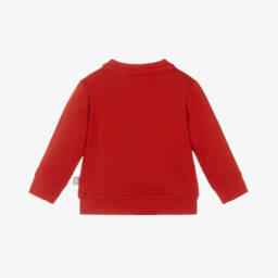 Stella McCartney Kids-سويتشيرت قطن عضوي لون أحمر للأولاد | Childrensalon Outlet