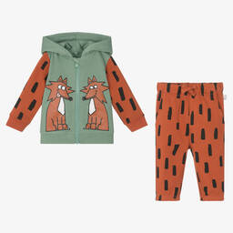 Stella McCartney Kids-Boys Green & Brown Fox Tracksuit | Childrensalon Outlet