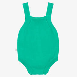 Stella McCartney Kids-Boys Green Cotton Knit Romper | Childrensalon Outlet