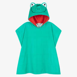 Stella McCartney Kids-بونشو استحمام أخضر للأولاد بتصميم ضفدع | Childrensalon Outlet