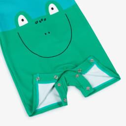 Stella McCartney Kids-بدلة واقية من الشمس للأولاد باللون الأخضر مع تصميم ضفدع | Childrensalon Outlet