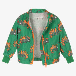 Stella McCartney Kids-Зеленая куртка с капюшоном и гекконами | Childrensalon Outlet