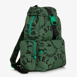 Stella McCartney Kids-Boys Green Graphic Backpack (45cm) | Childrensalon Outlet