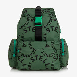 Stella McCartney Kids-Boys Green Graphic Backpack (45cm) | Childrensalon Outlet