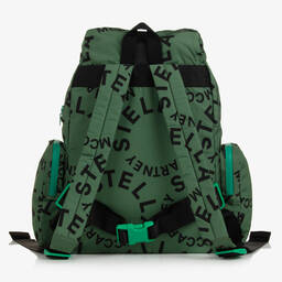 Stella McCartney Kids-Boys Green Graphic Backpack (45cm) | Childrensalon Outlet