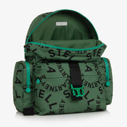 Stella McCartney Kids-Boys Green Graphic Backpack (45cm) | Childrensalon Outlet